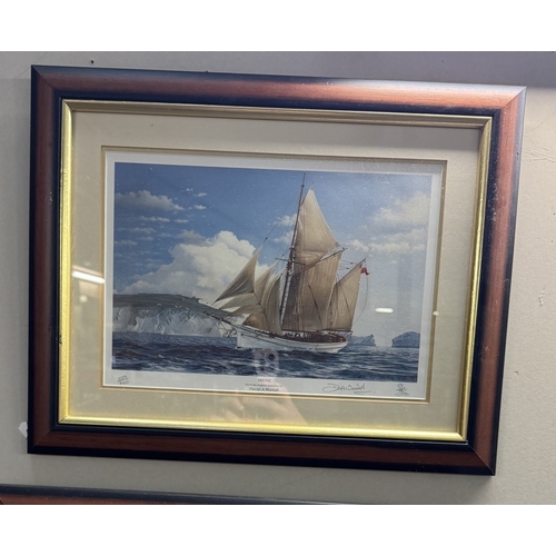 1887 - A pair of limited edition sailing prints by David A Worrall