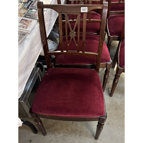 1897 - A set of 8 mahogany dining chairs COLLECT ONLY