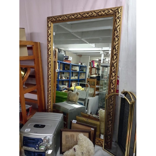 1656 - A large gilt framed mirror COLLECT ONLY