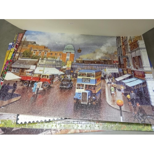 1676 - A quantity of made train related jigsaw puzzles. Collect only