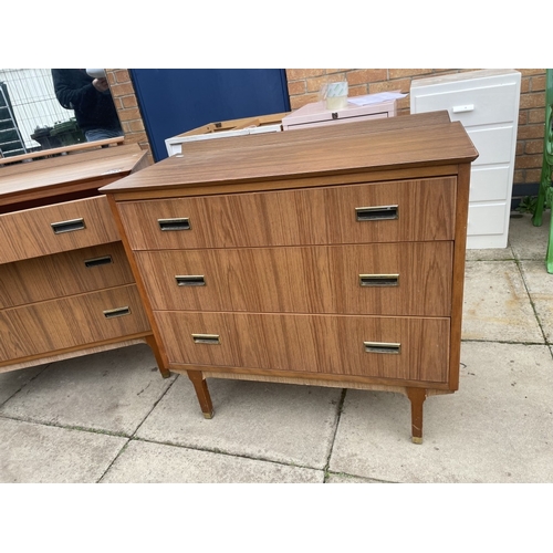 1784 - 2 x chest of drawers 1 with a mirror COLLECT ONLY