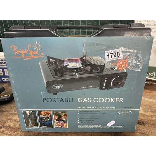 1790 - A Bright Spark portable gas cooker & travel kettle COLLECT ONLY