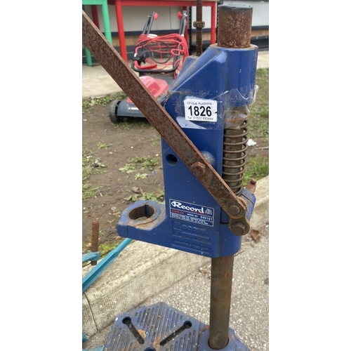 1826 - A Record drill stand, Sheffield & a Black & Decker drill stand COLLECT ONLY