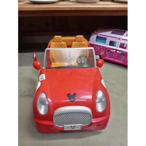 1769 - A Minnie Mouse Coupe car & a Steffi camper van COLLECT ONLY