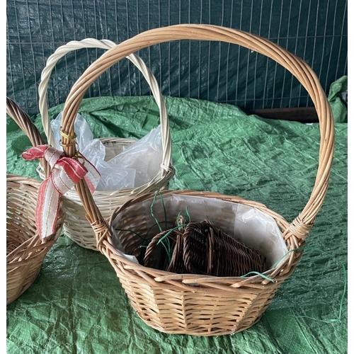 1833 - 3 wicker plant baskets