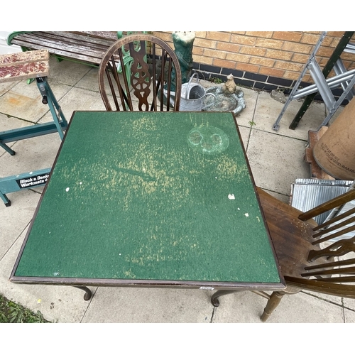 1868 - A card table with 2 chairs A/F COLLECT ONLY