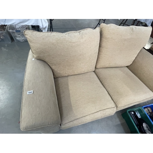 1869 - A 2 seater fabric sofa COLLECT ONLY