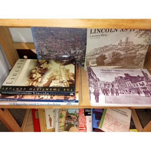 1948 - A framed and glazed map of Lincolnshire, various maps and books all relating to Lincolnshire. COLLEC... 