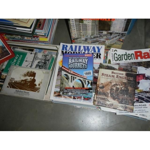 1668 - A very large collection of Railway magazines, COLLECT ONLY.