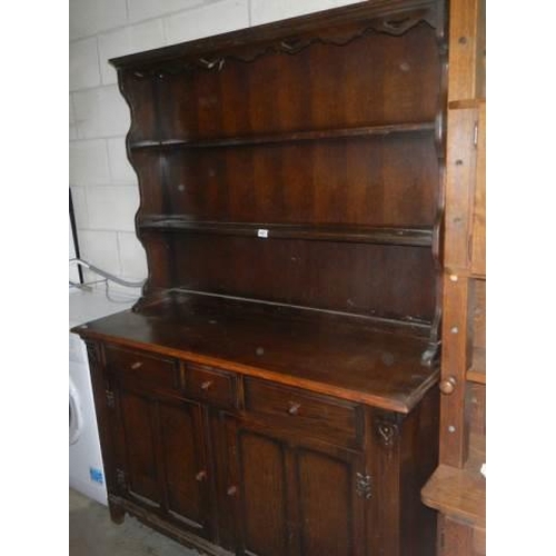 1601 - A mid 20th century oak dresser, COLLECT ONLY.