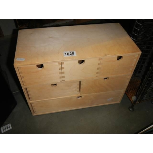 1628 - A six drawer craft storage chest. COLLECT ONLY.