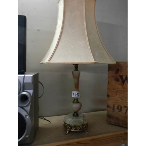 1640 - A good mid 20th century onyx table lamp.