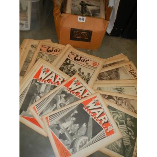 1669 - A box of War Illustrated magazines.