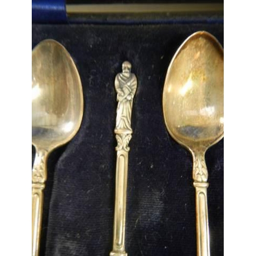 1881 - A cased set of six silver Apostle spoons.