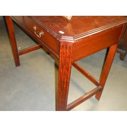 1691 - A good two drawer mahogany side table, COLLECT ONLY.