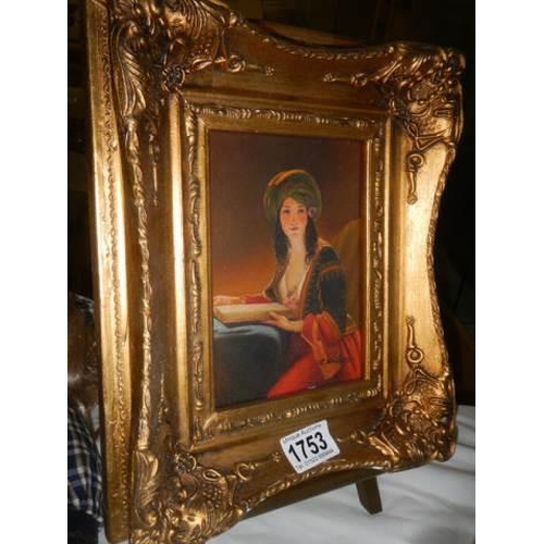 1753 - A gilt framed study of a lady.