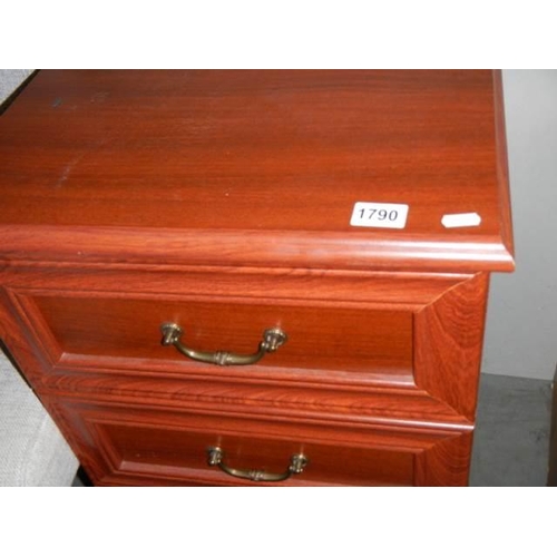 1790 - A three drawer bedside chest, COLLECT ONLY.