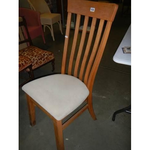 1838 - A modern slat back chair. COLLECT ONLY.