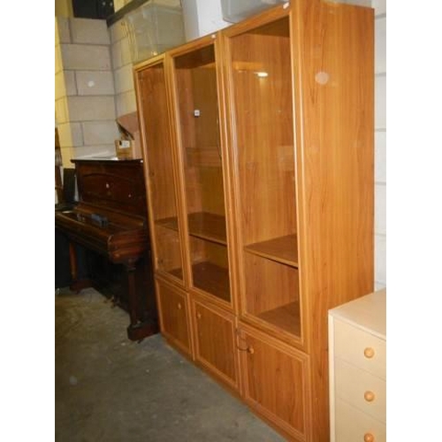 1844 - A tall glazed cabinet/bookcase, COLLECT ONLY.