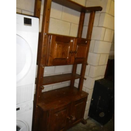 1847 - A good oak continental bread cupboard, COLLECT ONLY.