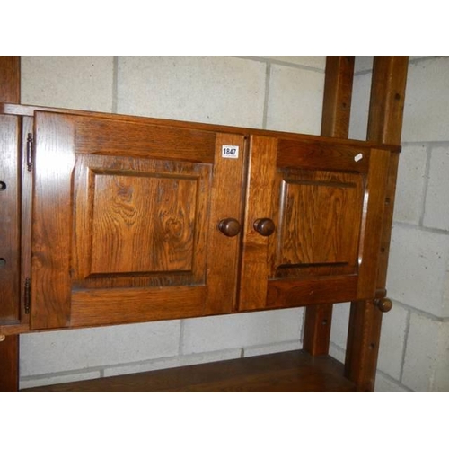 1847 - A good oak continental bread cupboard, COLLECT ONLY.