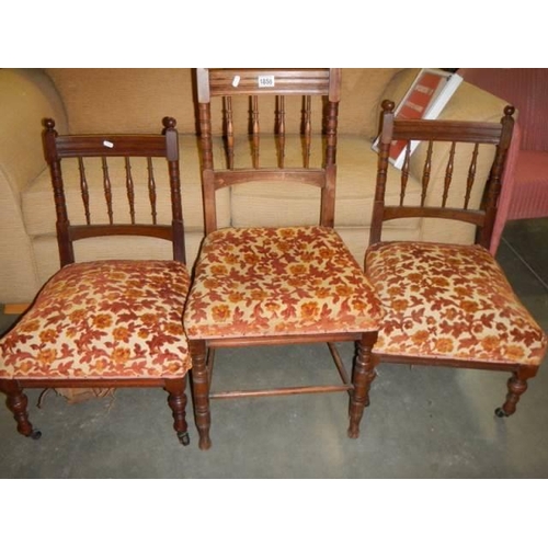 1858 - A pair of Edwardian nursing chairs and one other. COLLECT ONLY