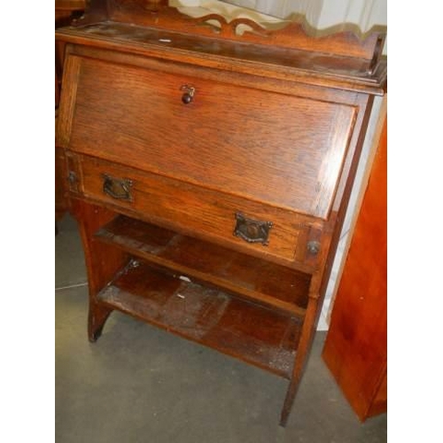 1910 - An art deco oak bureau,  COLLECT ONLY.