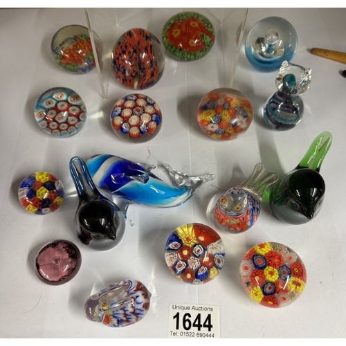 1644 - A quantity of paperweights