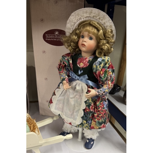 1646 - 3 boxed Ashton-Drake porcelain Doll's (Little Bo Peep, No: 3532FH, Mary Mary quite contrary, No:9389... 