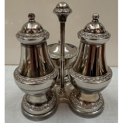 1700 - 2 silver plated cruet sets etc.