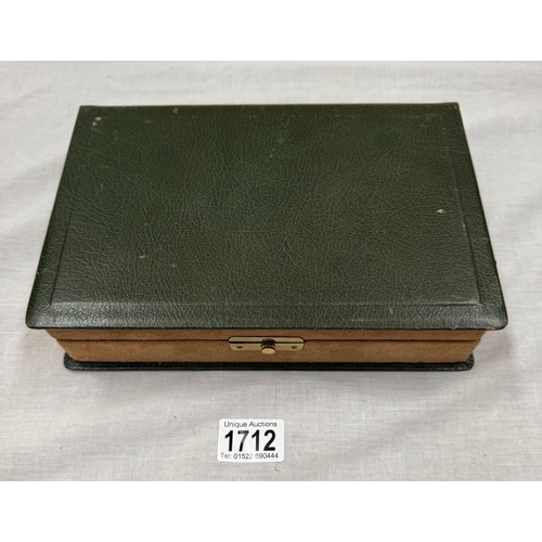 1712 - A Vintage Harrods empty bridge card game box in the shape of a book