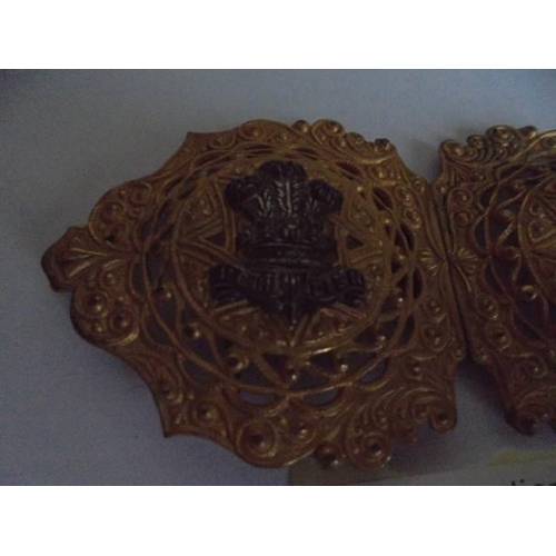 20 - A gilt military buckle.