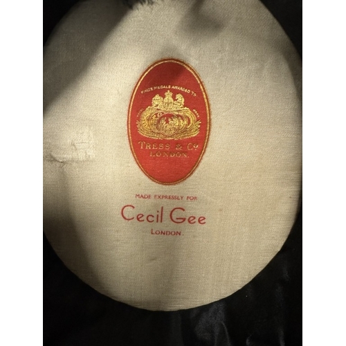 1657 - A collapsible top hat by Tress & Co London, made for Cecil Gee, London