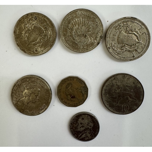 10 - An 1879 silver Dollar,  a Royal mint 90th birthday silver £20 coin & other Crowns etc.