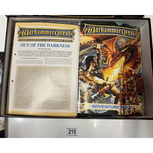 215 - A boxed Warhammer Quest game (Completeness unknown, please see images.)