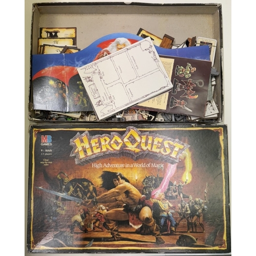 219 - A collection of 5 Hero Quest box sets including advanced Hero Quest against the Ogre Hero (part prin... 