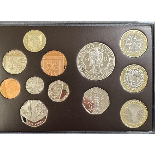 3 - 9 boxed UK proof coin collection sets, 2000 - 2202 & 2004 - 2009 including 2009 Kew Gardens set