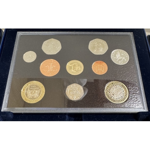 3 - 9 boxed UK proof coin collection sets, 2000 - 2202 & 2004 - 2009 including 2009 Kew Gardens set