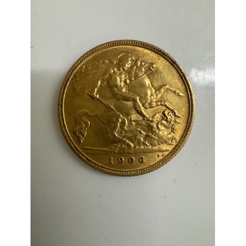 5 - A 1906 half Sovereign