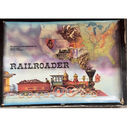 237 - A quantity of vintage games including Hotel, Buccaneer & Railroader etc