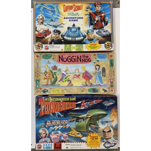 240 - A quantity of TV related games including Thunderbirds, Captain Scarlett & Asterix etc