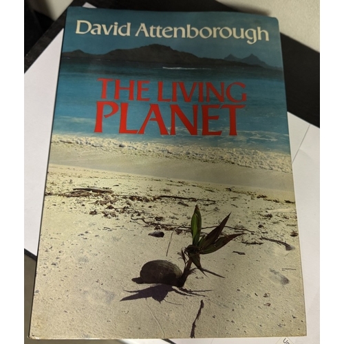 1807 - 2 David Attenborough books. 'The Trials of Life' (signed) & The Living Planet