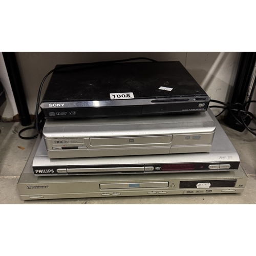 1808 - 4 DVD players (untested)