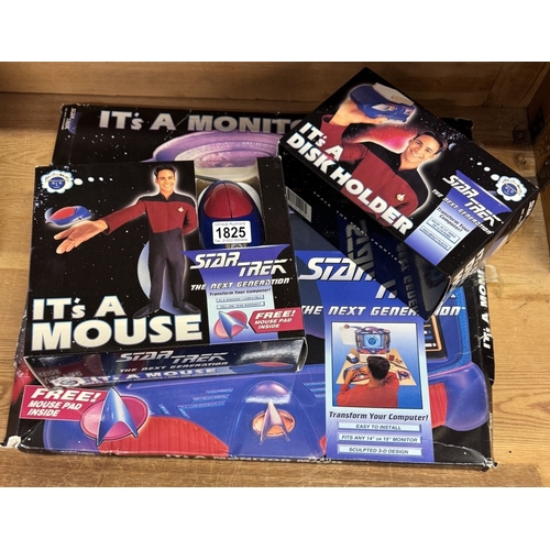 1825 - A quantity of Star Trek related PC items including surround & mouse etc.