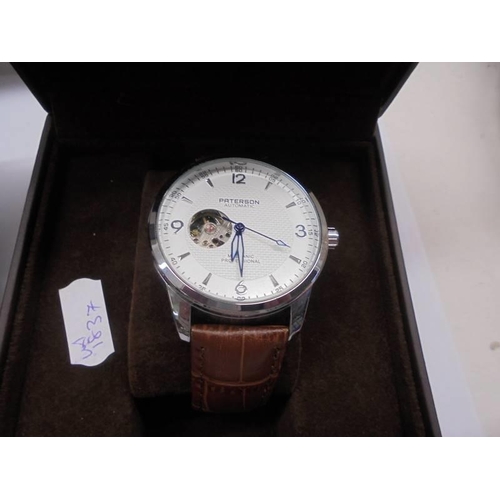 55 - Two boxed Paterson gent's wrist watches.