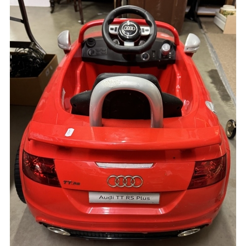 1893 - A child's Audi RS TT Plus car (needs battery & leads)