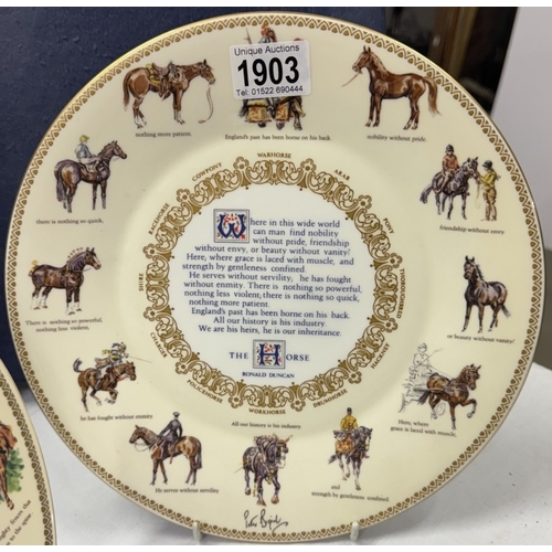 1903 - 2 boxed Aynsley 'The Horse & The Grand National' plates