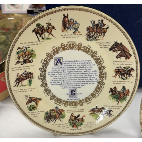 1903 - 2 boxed Aynsley 'The Horse & The Grand National' plates