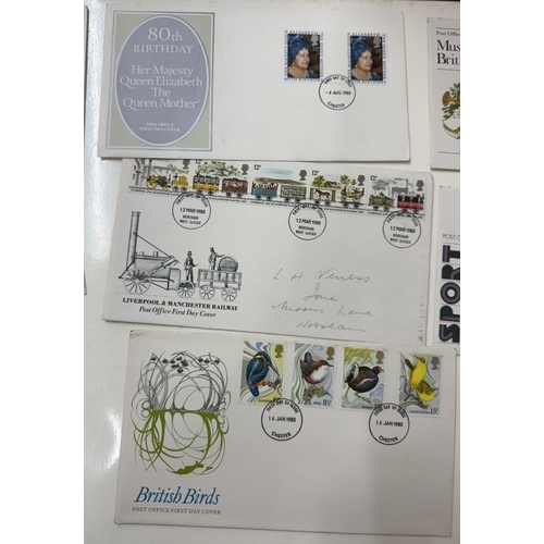 61 - An album and part album of mint UK stamps, mainly 1980s and early 1990s & first day covers etc