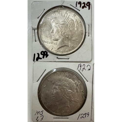 76 - 10 x 1920's silver Morgan dollars